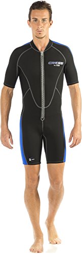 Cressi Herren Neopren Schwimmanzug Lido, schwarz/blau, XL, LV455005