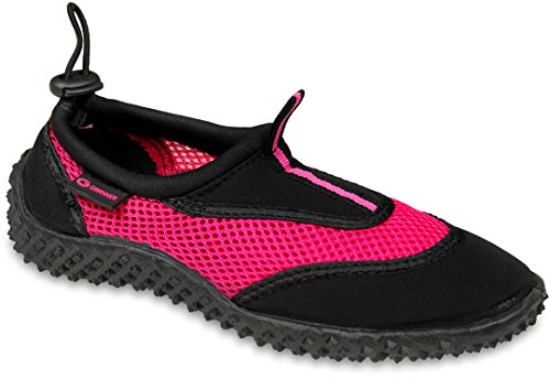 Gwinner Damen Wasserschuhe Surfschuhe Aquaschuhe, schwarz/pink, 36