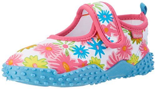 Playshoes Unisex-Kinder Badeschuhe Blumenmeer mit UV-Schutz Aqua Schuhe, Pink (Pink), 24/25 EU