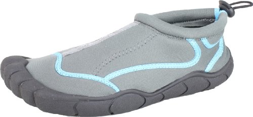 Badeschuhe Damen | Schwimmschuhe | Surfschuhe aus Neopren | Rutschfeste Gummisohle (38, Grau)