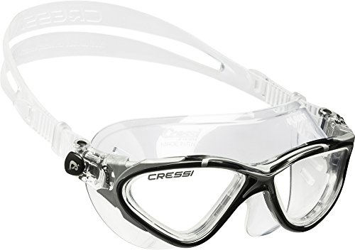 Cressi Unisex Schwimmbrille Planet, klar/schwarz/silber,  one size,  DE202650