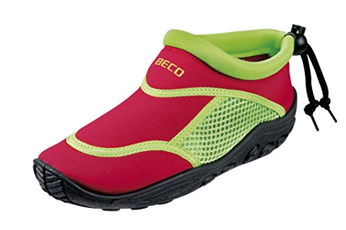 BECO Badeschuhe / Surfschuhe für Kinder rot/grün 33