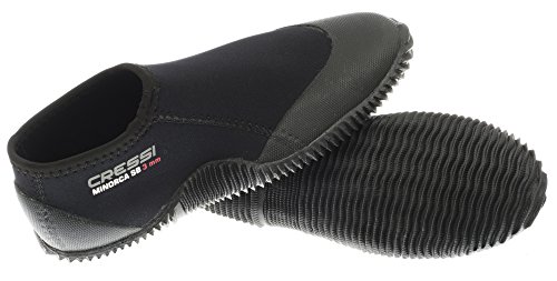 Cressi Erwachsene Neopren Zubehör Minorca Tauchschuhe 3mm (füßling fur Herren und Damen), Schwarz, L, LX431103