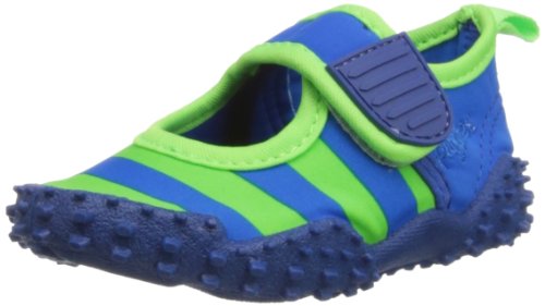 Playshoes Aquaschuhe, Badeschuhe Streifen mit höchstem UV-Schutz nach Standard 801 174795, Mädchen Aqua Schuhe, Blau (blau/grün 791), EU 28/29