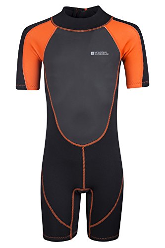 Mountain Warehouse Kinder Shorty Schwimm Tauch Bade Wasser Anzug Neopren Urlaub Wassersport Orange 164