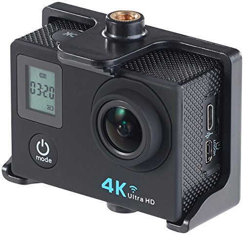 Somikon Einsteiger-4K-Action-Cam mit 2 Displays, Full HD bei 60 B./Sek., IP68