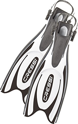 Cressi Herren Flossen Frog Plus, weiß, 45/47, BF203044