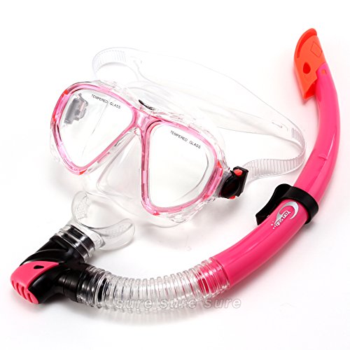 PVC Schnorchel Set Taucherbrille Schnorchel Erwachsene TAUCHERMASKE Set pink