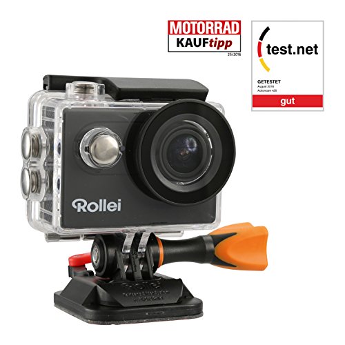 Rollei Actioncam 425 – 4k 2160p, Unterwassergehäuse für bis zu 40m Wassertiefe, 2.4 G Hochfrequenz-Handgelenk-Fernbedienung – schwarz