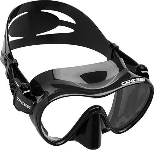 Cressi Unisex Tauchmaske F1, schwarz, one size, ZDN282000