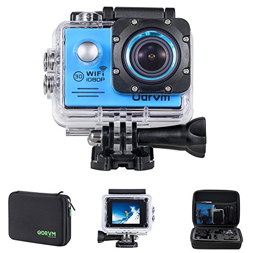 Action Cam WiFi Full HD Unterwasserkamera Digital Wasserdicht 2.0 Zoll LCD Helmkamera Mit 2 Stü. Batteries, Action Kamera für Motorrad, Fahrrad, helm, kinder, drohne, fahrrad, hunde etc